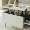 Couchtisch MUSKA mit Hebeplatte, 100 x 50 cm, Weiß/Schwarz Produktbild-Vorschau 3