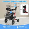 COSTWAY Składany, lekki rollator z siedziskiem, 2w1 wózek Podgląd zdjęcia produktu 3
