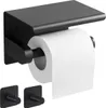 Wandmontierter Toilettenpapierhalter schwarz – Edelstahl, Produktbild-Vorschau 1