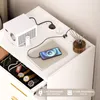 Mondeer Nachttisch mit LED-Beleuchtung & USB-Ladestation, Produktbild-Vorschau 3