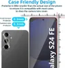 Image shows a phone screen protector and camera lens protector with dimensions and compatibility information. Produktbild-Vorschau
