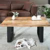 Massiver Couchtisch ARTE 100cm natural Mango-Holz Produktbild-Vorschau 1