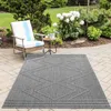 Outdoor Teppich Wetterfest 140x200 Rechteck Grau für Produktbild-Vorschau 2