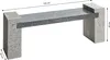 Dehner Gartenbank, 2-Sitzer, ca. 120 x 45 x 30 cm, Granit, Produktbild-Vorschau 3