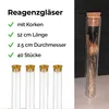 Dayshake Reagenzgläser mit Korken - 40 Stück - 12cm x 2,5cm Produktbild-Vorschau 3
