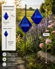 Bornhöft Glas Gartenstecker Beetstecker Blau Diamant 2er Produktbild-Vorschau 2