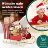 COSTWAY Dekorativní sáně kovové, vánoční sáně na Vánoce, Náhled obrázku produktu 7