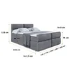 ALTDECOR Boxspringbett mit Fußteil, 2 Matratzen und Topper Produktbild-Vorschau 6