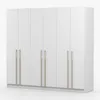 Drehtürenschrank Kleiderschrank Schrank 230 cm Weiß/Weiß Produktbild-Vorschau 2