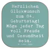 Mr. & Mrs. Panda Untersetzer Glas Spruch 84. Geburtstag - Produktbild-Vorschau 1