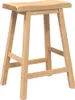 A simple wooden bar stool on a white background. Produktbild-Vorschau