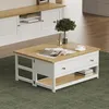 Stół kawowy Vicco Vikla Biały/dąb 100 x 40 cm ze składanym Podgląd zdjęcia produktu 6