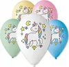 Pallone di gomma unicorno notte magica 5 pezzi 30cm Gemar Anteprima dell’immagine prodotto 2