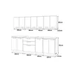 ULWEHOME | Küchenzeile 260 cm Mattweiß, Küchenmöbel-Set mit Produktbild-Vorschau 5
