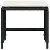 vidaXL Gartenhocker mit Kissen 4 Stk. Schwarz 41x41x36 cm Produktbild-Vorschau 5
