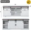 MODFU Meuble TV 150×40×60 cm - Buffet Blanc avec Étagères Voir les images du produit 5