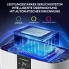 A close-up view of an air purifier's internal components and display, with marketing text and air quality indicators. Produktbild-Vorschau