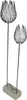 2x Gartenstecker "Blüte" aus Metall, schwarz, mit Produktbild-Vorschau 2