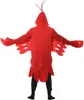 A person wearing a red lobster costume, viewed from the back, with arms outstretched. Produktbild-Vorschau
