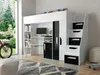 Hochbett Etagenbett mit Schreibtisch Schrank Regal und Produktbild-Vorschau 2