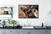 MuchoWow® Gerahmtes Poster Acrylfarbe - Rot - Schwarz 90x60 Produktbild-Vorschau 3