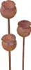 Bornhöft 3er Set Gartenstecker Mohn Mohnkapsel Metall Rost Produktbild-Vorschau 1