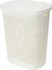 A white laundry basket with a lid, shown from a slightly elevated front-side angle against a white background. Podgląd zdjęcia produktu