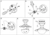 Instructional diagrams for assembling a ceiling light fixture. Anteprima dell’immagine prodotto