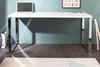 Moderner Schreibtisch WHITE DESK 140cm weiß Hochglanz Produktbild-Vorschau 3