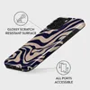 A phone case with a wavy pattern is shown from a diagonal angle. Anteprima dell’immagine prodotto