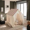 Kinder Spielhaus Beige 130 x 120 x 100 cm Spielzelt mit Produktbild-Vorschau 3