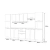 ULWEHOME | Küchenzeile 320 cm Kaschmir, Küchenmöbel-Set Produktbild-Vorschau 6