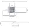 ZMH LED Deckenleuchte Wohnzimmer Deckenlampe 72CM Produktbild-Vorschau 7