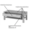 Couchtisch Kernbuche Massivholz 100x60 cm mit Schublade Produktbild-Vorschau 7