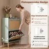 Zapatero HOMCOM con compartimentos abatibles y estantes Vista previa de la imagen del producto 6