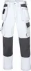 A pair of white and gray work pants with multiple pockets. Podgląd zdjęcia produktu