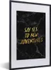 MuchoWow® Gerahmtes Poster Zitate - Abenteuer - Gold - Produktbild-Vorschau 1