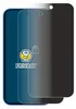 A privacy screen protector for a smartphone, shown with a graphic overlay. Produktbild-Vorschau