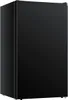 A black refrigerator is shown from a three-quarter angle against a white background. Produktbild-Vorschau