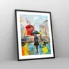 Gerahmtes Poster - Schwarzer Rahmen - Frau Bild Öl - 40x50 Produktbild-Vorschau 8