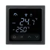 A digital thermostat with a black screen displaying temperature and settings. Podgląd zdjęcia produktu