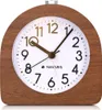 Navaris Analog Holz Wecker mit Snooze - Retro Uhr Halbrund Produktbild-Vorschau 8