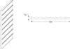 Technical drawing of a decorative molding profile with dimensions. Náhľad obrázku produktu