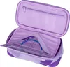 An open pencil case with rulers and a protractor inside, against a white background. Produktbild-Vorschau