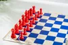 Šachové figurky Staunton 6, plast (král 95 mm) - červené Náhled obrázku produktu 2