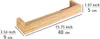 A wooden shelf with dimensions indicated by measurement lines and text. Náhľad obrázku produktu
