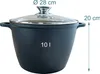 Relaxdays Suppentopf mit Glasdeckel, antihaft, XXL Kochtopf Produktbild-Vorschau 4