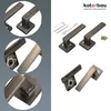 A collage of images showing door handles and their components, along with some screws and Allen keys. Anteprima dell’immagine prodotto