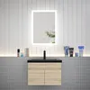 Badezimmer Badmöbel 60 cm Schwarz Waschtisch mit Produktbild-Vorschau 2