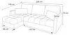 AX LIVING Schwarze Ecksofa Klein mit Schlaffunktion Dolceo Produktbild-Vorschau 7